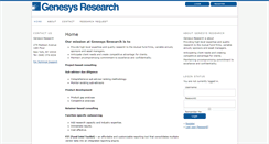 Desktop Screenshot of genesysresearch.net