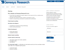 Tablet Screenshot of genesysresearch.net