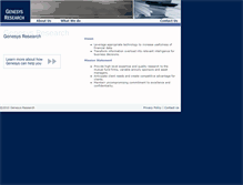 Tablet Screenshot of genesysresearch.com